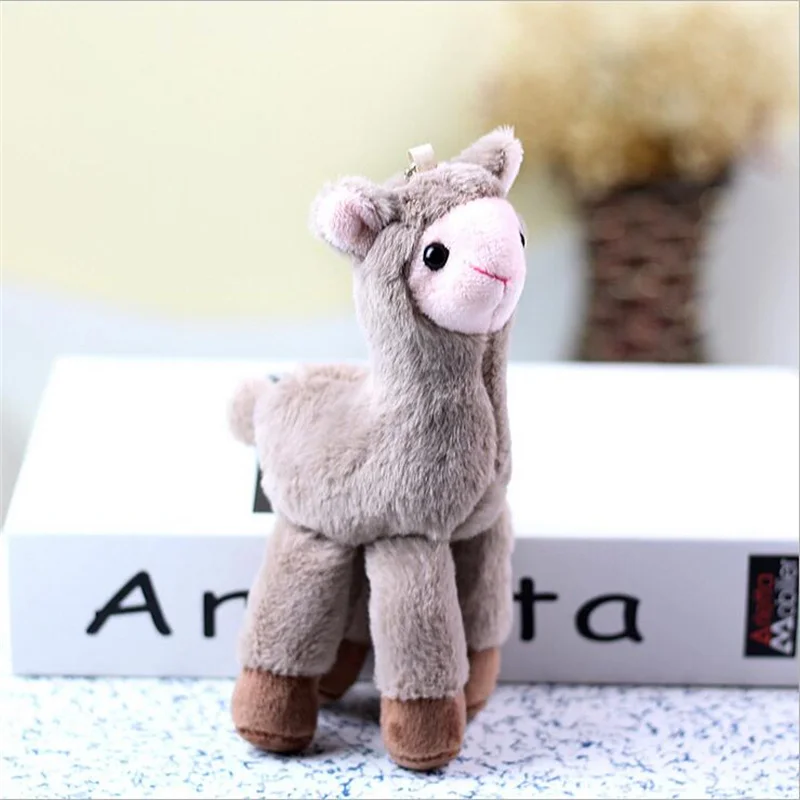 1PCS Cute Alpaca Llama Grass Mud Horse Small Plush Toys Stuffed Pendant Backpack Doll For Children's Toy Christmas Gift 18CM