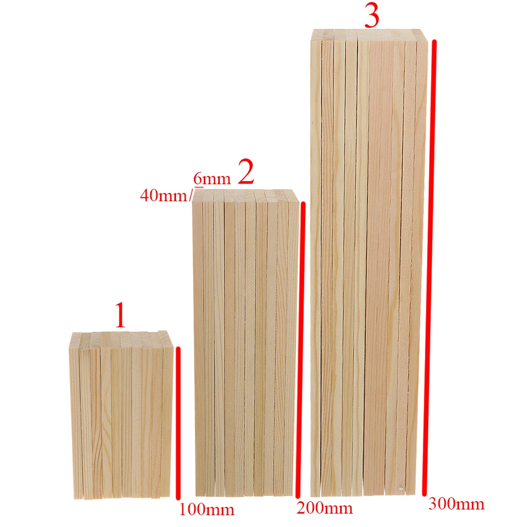 10 Pieces Natural Wooden Shape Pine Wood Board Panels for Modelling Crafts Making Supplies