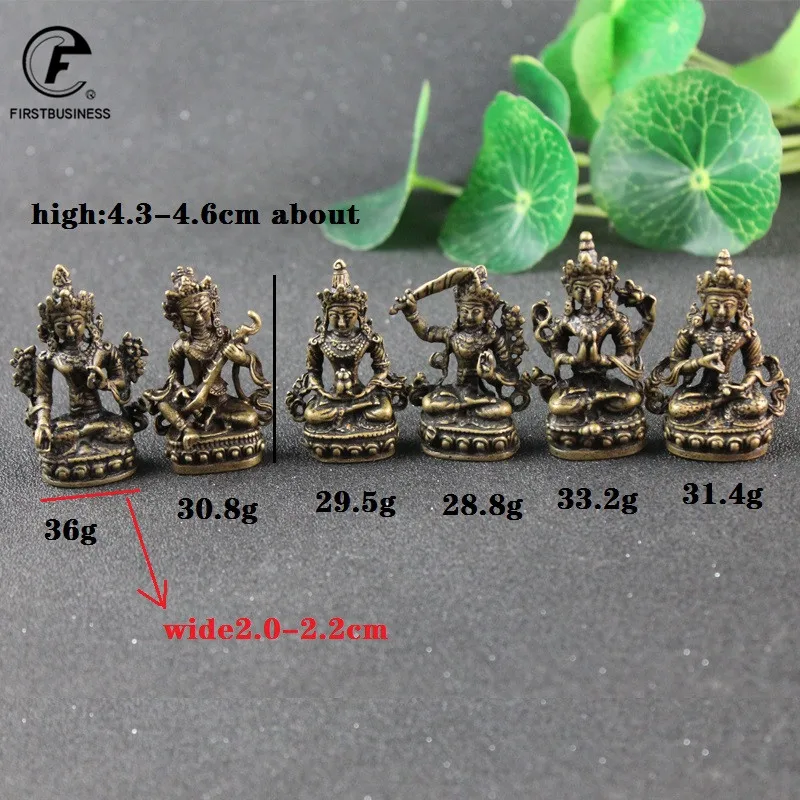 Antique Brass Buddha Nepal Statue Home Decorations Craft Accessories for Living Room Copper Tibetan Buddhism Figurines Ornament