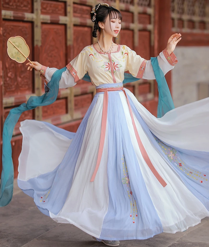 

Hanfu Chinese Fairy Hanfu Dress Women Elegant Traditional Chinese Ancient Tang Suit Girl Noble Princess Costume Folk Dance