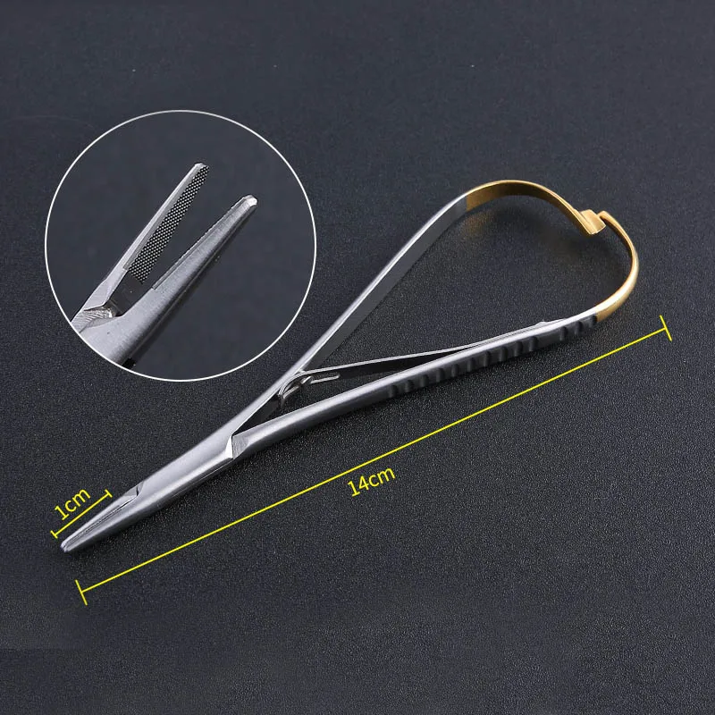 Stainless steel medical Matthew full-grip insert needle holder cosmetic plastic surgery surgical suture needle