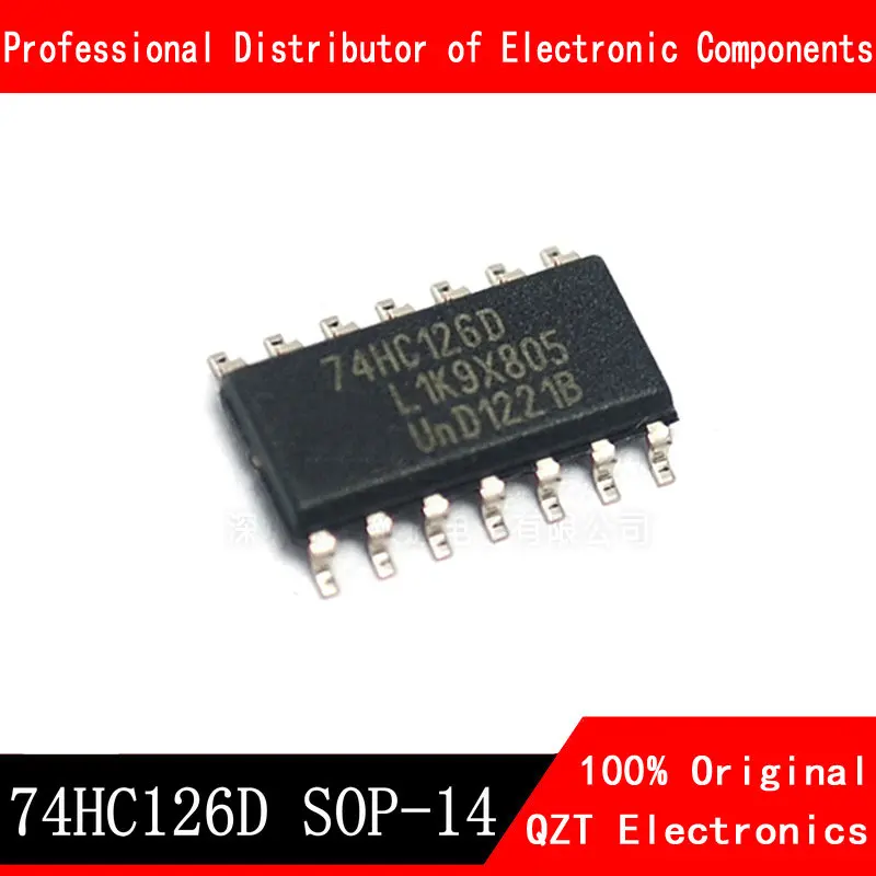 10pcs/lot New original 74HC126 74HC126D SN74HC126DR Logic IC SOP-14 In Stock