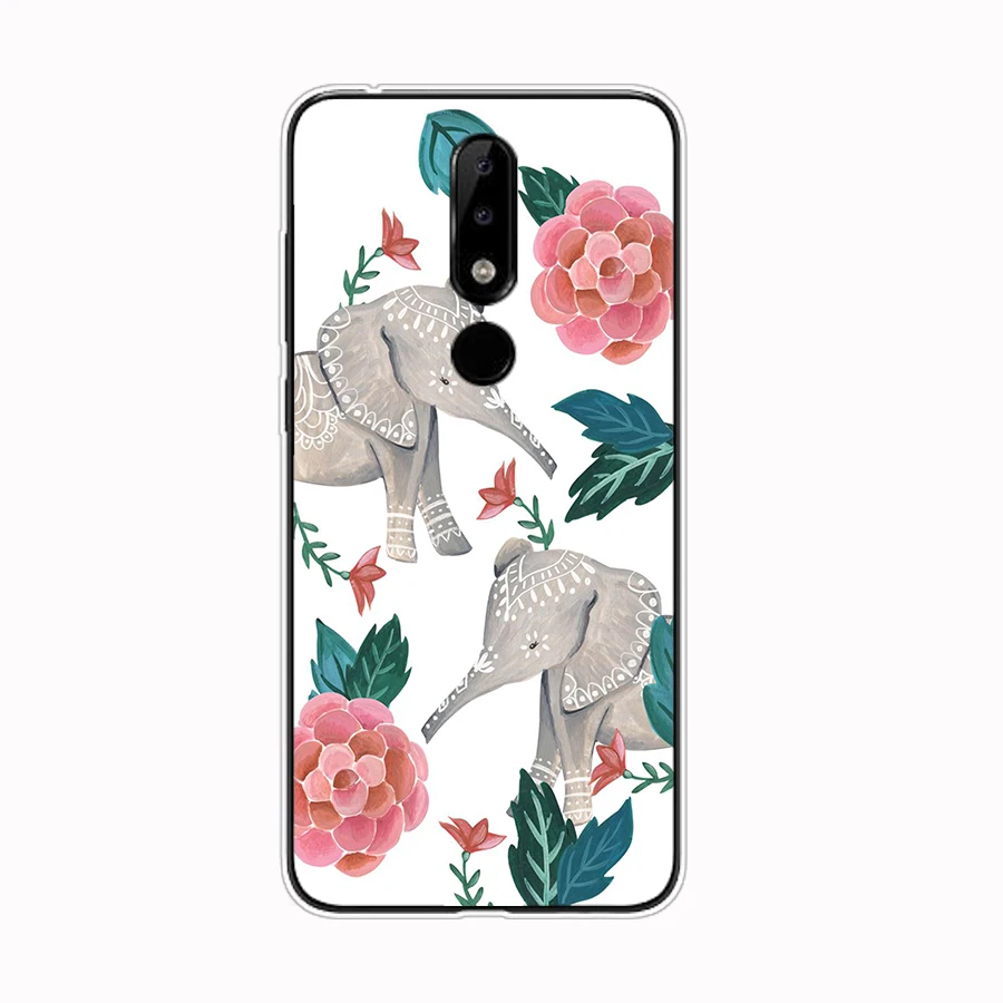 Silicon case for Nokia 5 5.1 Plus case soft tpu back phone cover shockproof printing Coque bumper housing