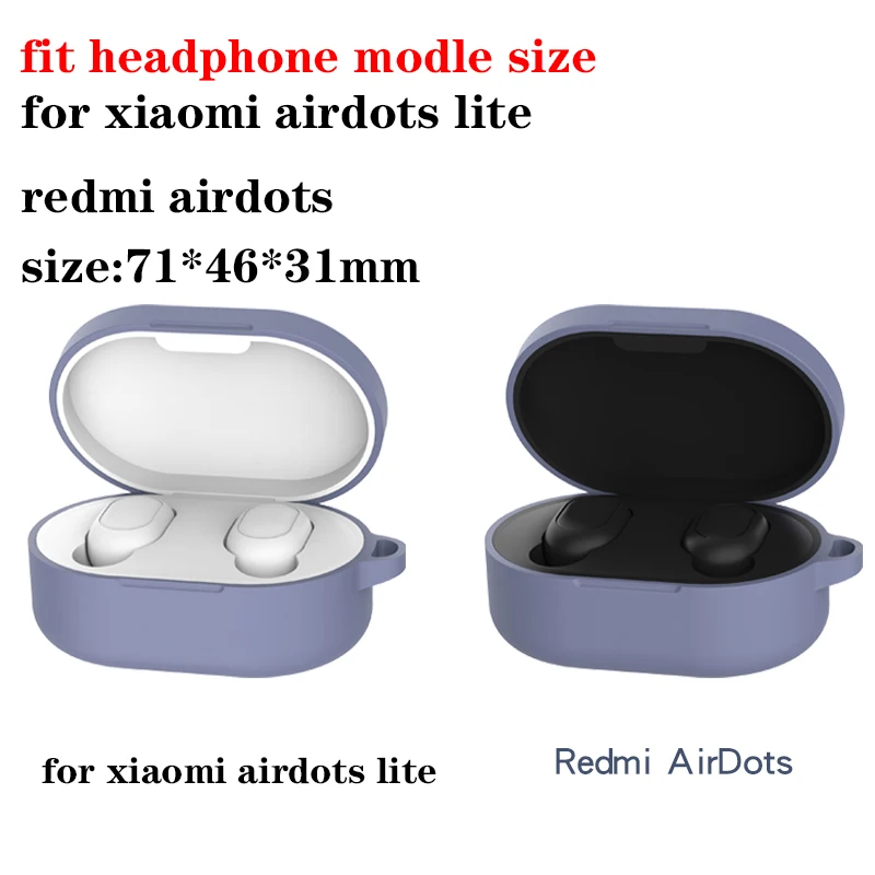 جراب سيليكون لهاتف Xiaomi Mi Redmi Airdots ، غطاء واقي لسماعات Xiaomi Redmi Airdots S