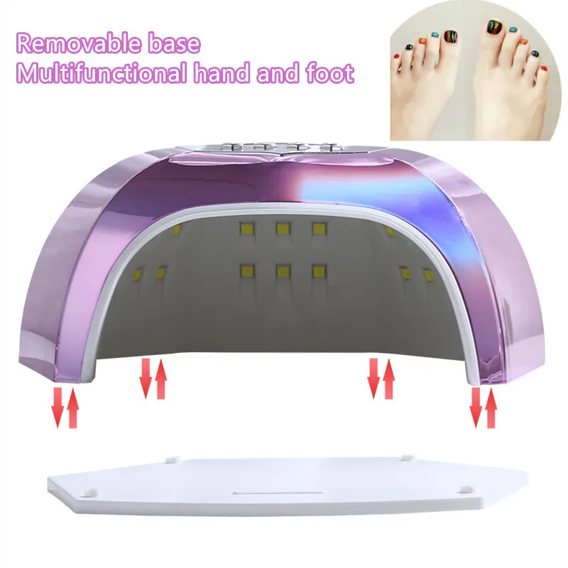 UV lâmpada LED prego para cura Gel, secador de unhas, secagem lâmpada polonês, Auto Sensor Manicure Tools, 10 s, 30 s, 60 s, 99s, 42 LEDs, 83W