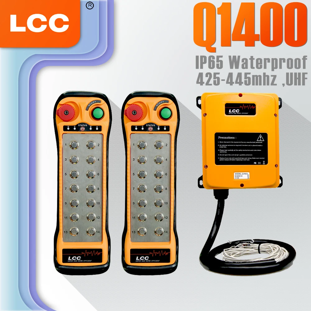 Q1400 Telecrane 220 volts Wireless Remote Control Radio IP65 for Concrete Pump Truck Hoist Industrial Large Machine