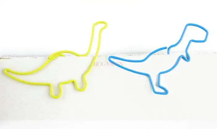 10pcs Color Animal Hole Dragon Paper Clip Paper Clip Bookmark Cute Office Supplies Shaped Cartoon Retro Pin