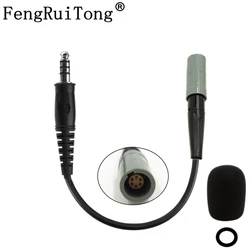 For Bose A20 Aviation Headset 6-pin (LEMO) to U174 Helicopter Adapter U-174 to lemo 6pin david clark Adapter