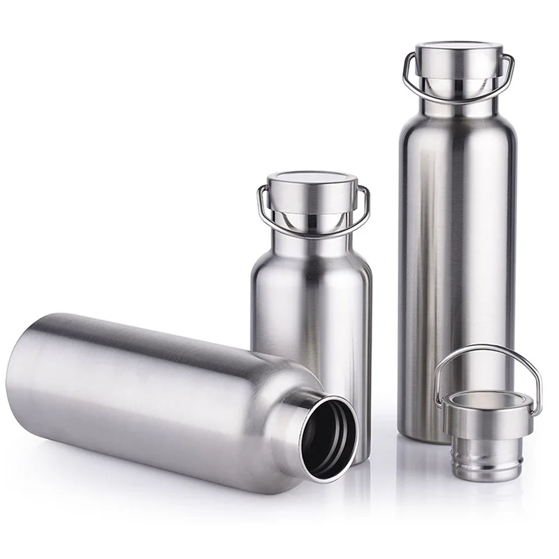 New Large Capacity Stainless Steel Thermos Portable Vacuum Flask Insulated Tumbler with Rope Thermo Bottle 500/600/750/1000ml