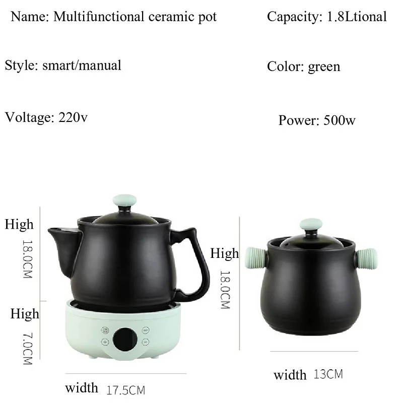 1.8L  Automatic Chinese Medicine Pot Household Multifunctional Electric Cooker Split Ceramic Health Chinese Medicine Pot