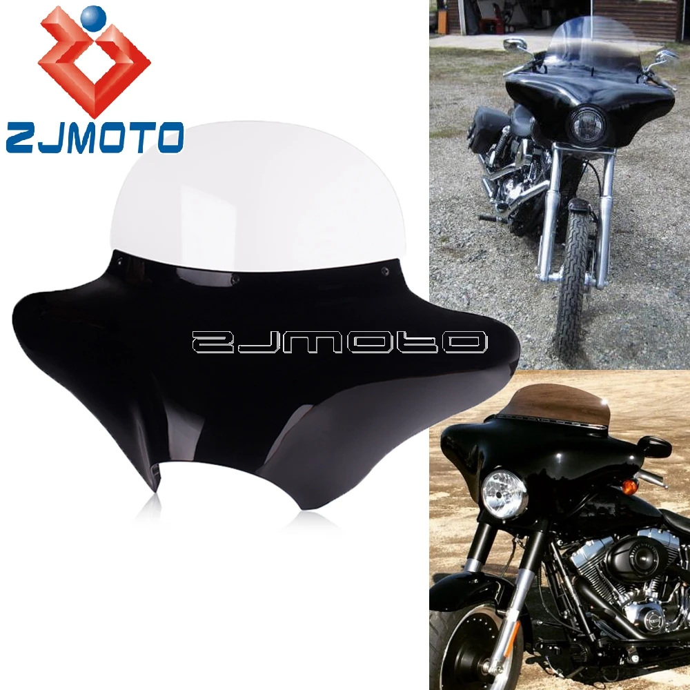 

For Harley Dyna Road King Street Electra Glide FLH FLHT FLHTK FLTR FLHRC Clear Windshield Windscreen Batwing Headlight Fairing