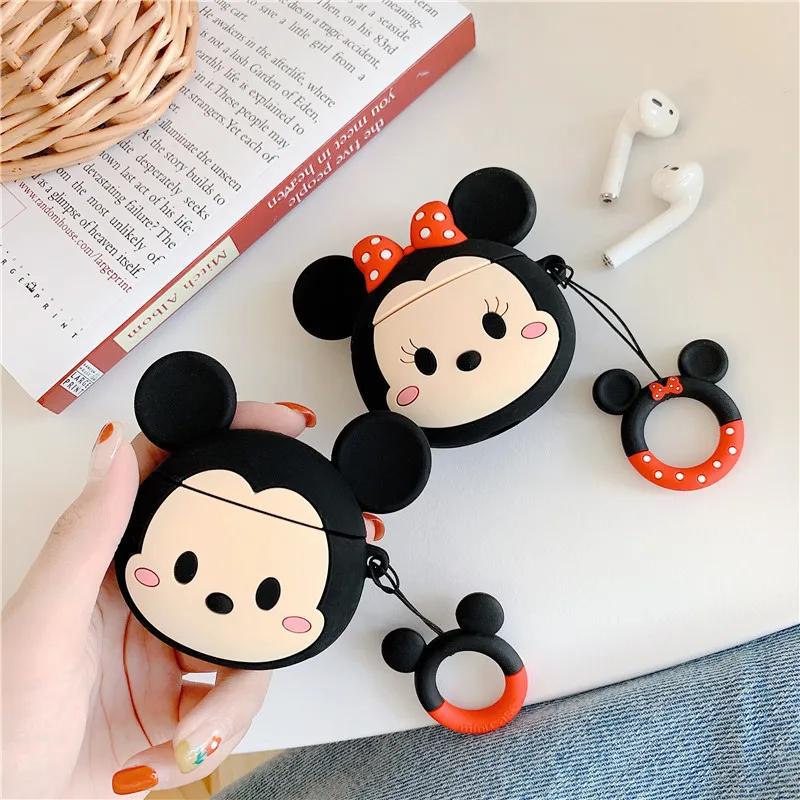 Disney Cartoon Mickey Minne Silicone Cases For Airpods 1 2 Protective Bluetooth Wireless Earphone Charging Cover For Airpods Pro