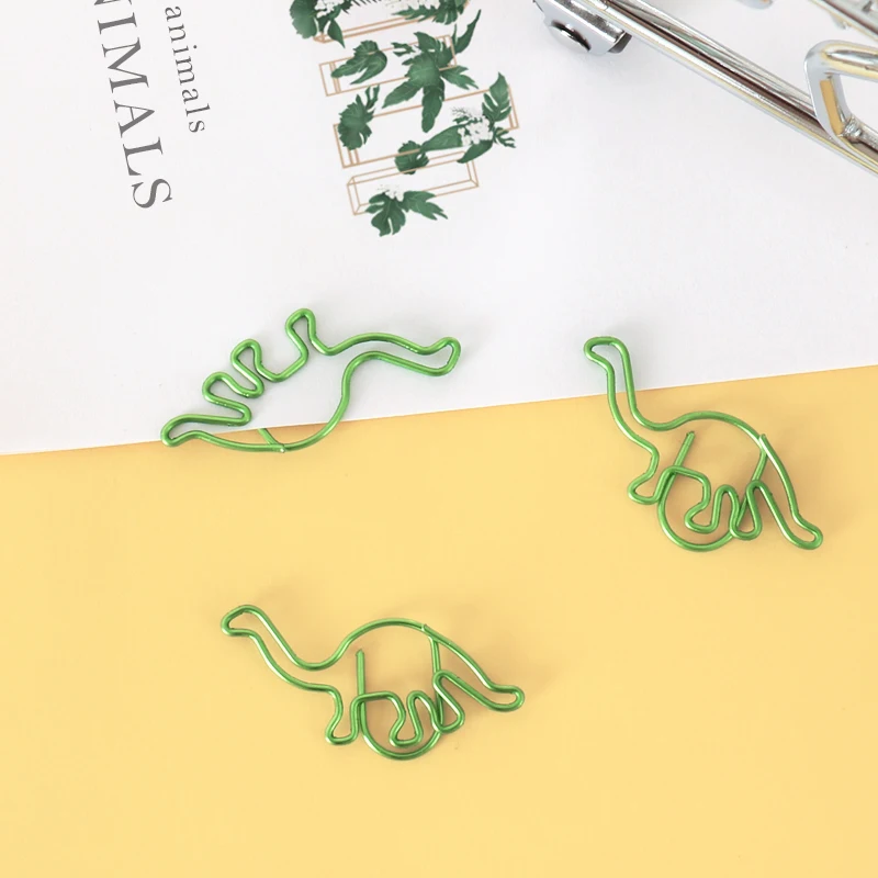 TUTU 10PCS Cute Animal dinosaur crocodile sloths Bookmark Paper Clip School Office Supply Papelaria Gift Stationery H0452