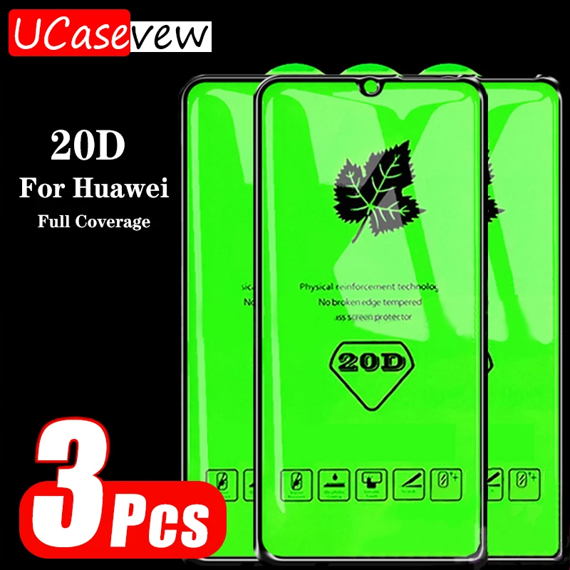Закаленное стекло 20D с полным покрытием для Huawei P20 Pro P30 P40 Lite Mate 30 20 10 P Smart Z, Премиум Защитная пленка для экрана