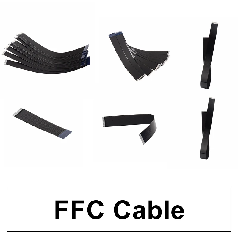 Mini Cable de cinta de extensión Micro USB tipo C FFC, 90 FPV, Delgado, plano, suave, Flexible, carga FPC, FPV, Monitor de cardán de mano sin escobillas