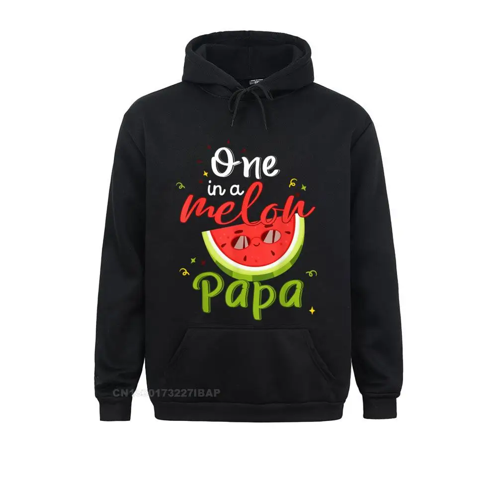 One In A Melon Papa Watermelon Funny Family Matching Men Sweatshirts Beach Long Sleeve Coupons Hoodies Funny Hoods For Men