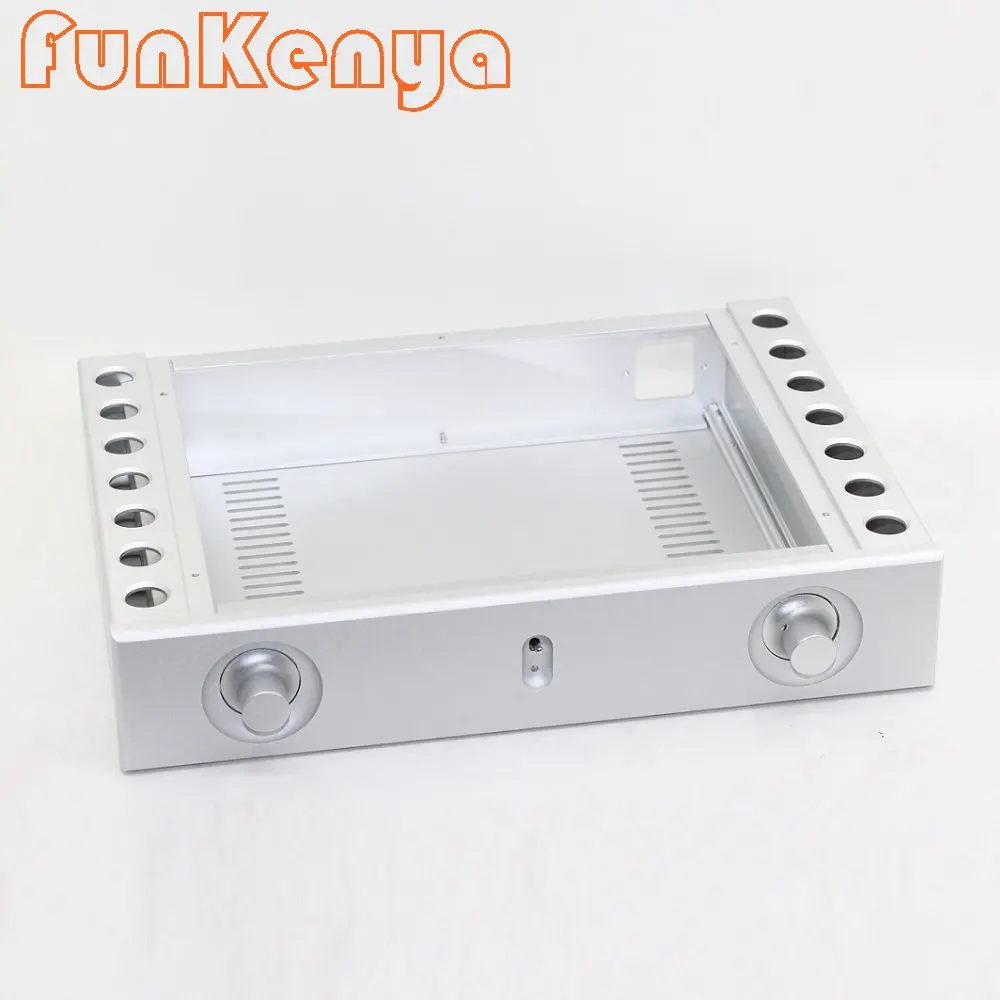 W321 H62 D230 CNC ماتي هيكل من الألومنيوم لتقوم بها بنفسك DAC فك Preamp حالة مكبر كهربائي إمدادات قذيفة سماعة أمبير مرحبا نهاية الضميمة