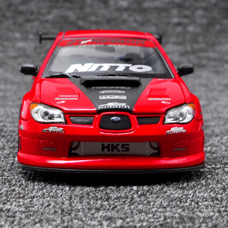 Welly 1:24 Subaru Impreza Alloy Performance Racing Car Model Diecast Simulation Metal Toy Sports Car Model Collection Kids Gifts