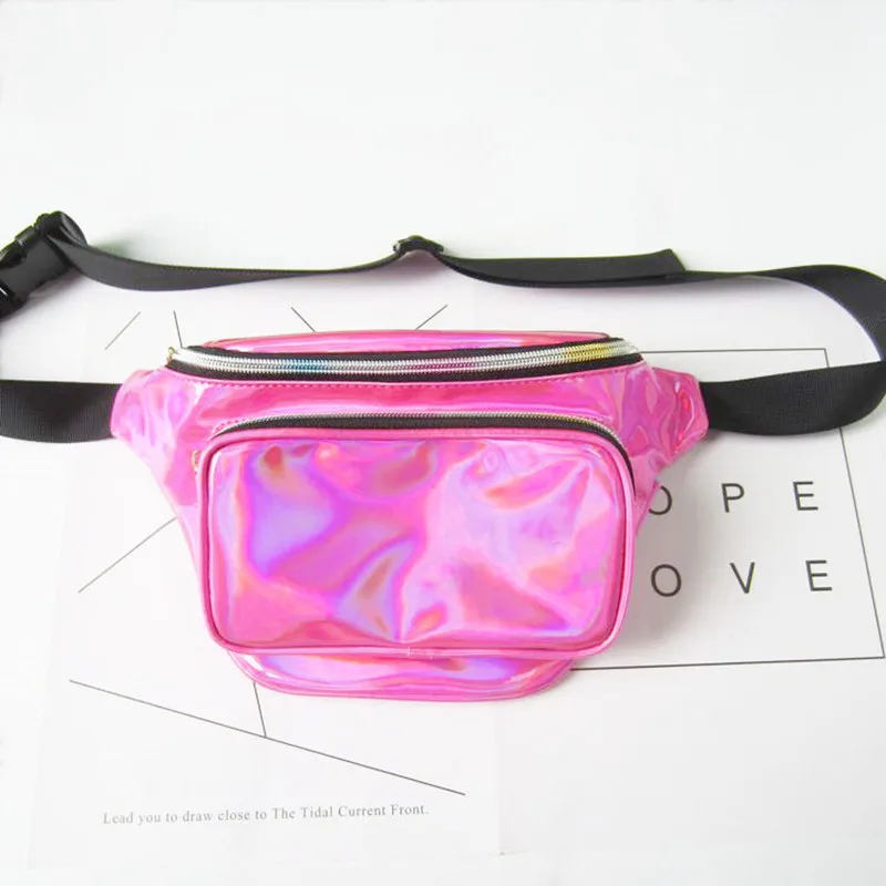 Женская поясная сумка Thighbags, голографическая сумочка из искусственной кожи на ногу, с пряжкой для ремня