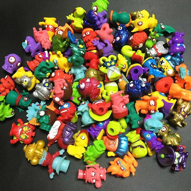 10-20pcs Original Superzings Zomlings Action Figures Dolls 3CM Super Zings Garbage Collection Toys Model for Kids Playing Gift