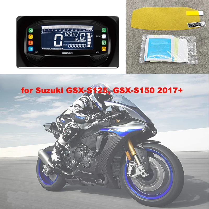 For Suzuki GSX-S125/150 2017+ Motorcycle Blu-ray Instrument Cluster Screen Protection Film for GSXS125 GSXS150 GSXS 2017 18 19