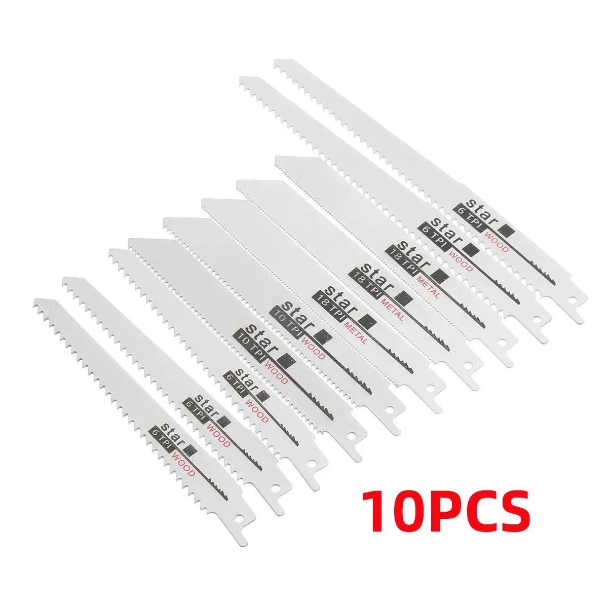 Drillpro 3000rpm Brushless Reciprocating Saw Electric Saw 10Pcs Saw Blades Metal Wood Cutting Machine for Makita 18V Battery