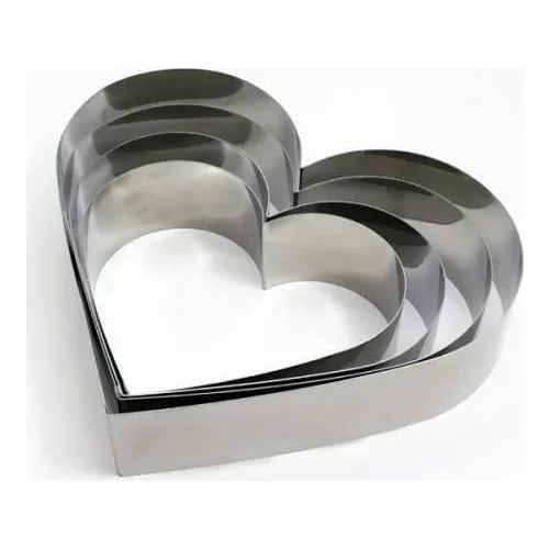 Narkalıp Heart Circle Cake Cake Mould 4'lü Set