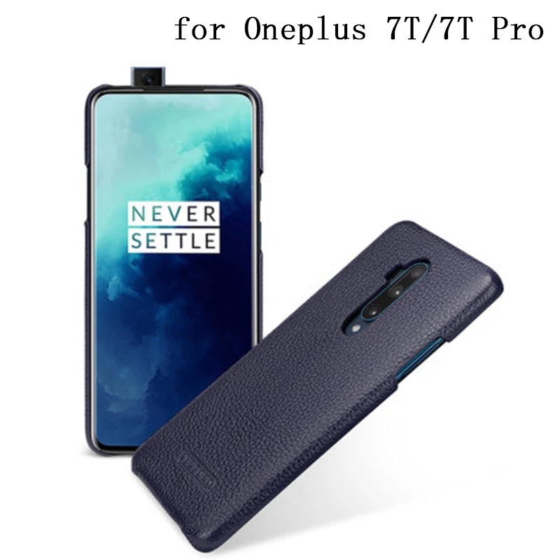 

Luxury Litchi Print Genuine Leather Back Case for Oneplus 7T Ultra-thin Skin for Oneplus 7T Pro Funda Coque capa Fashion Cover