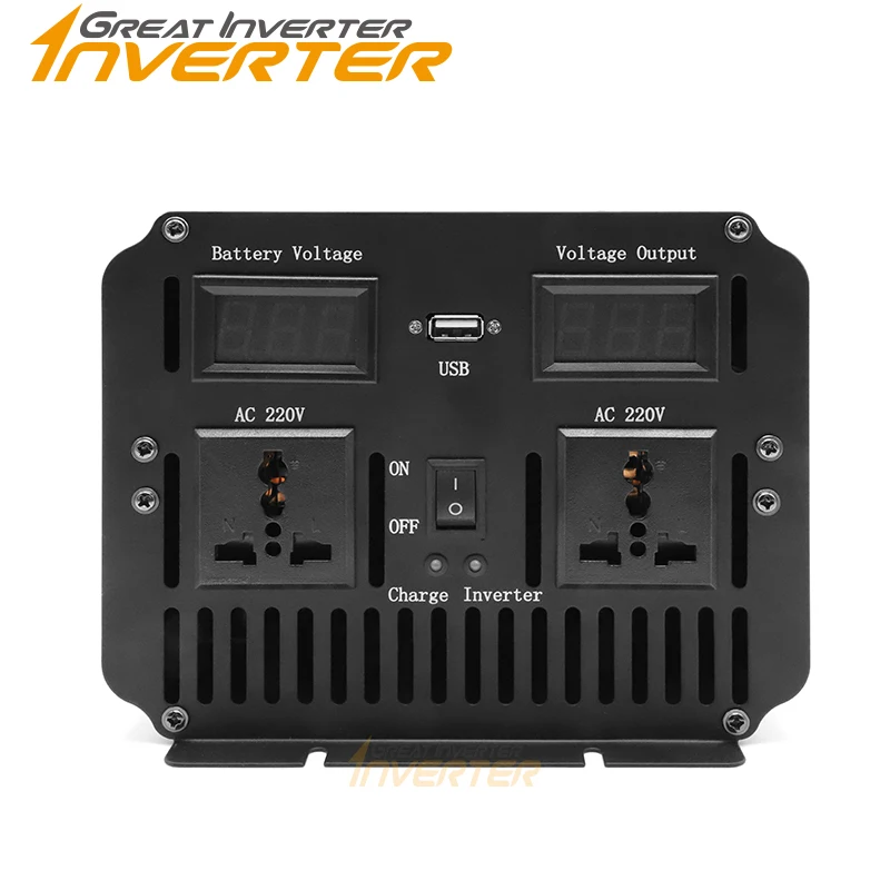 Inverter with charging function UPS 1.5KW 1500W DC12V/24V TO AC110V/220V 50HZ/60HZ LED display Pure Sine Wave Charge Inverter