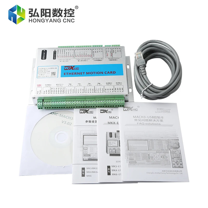 XHC Ethernet Mach3 Breakout Board 3 4 6-Axis Motion Control Card Frequency 2000KHZ Controller For CNC Lathe Engraving Machine