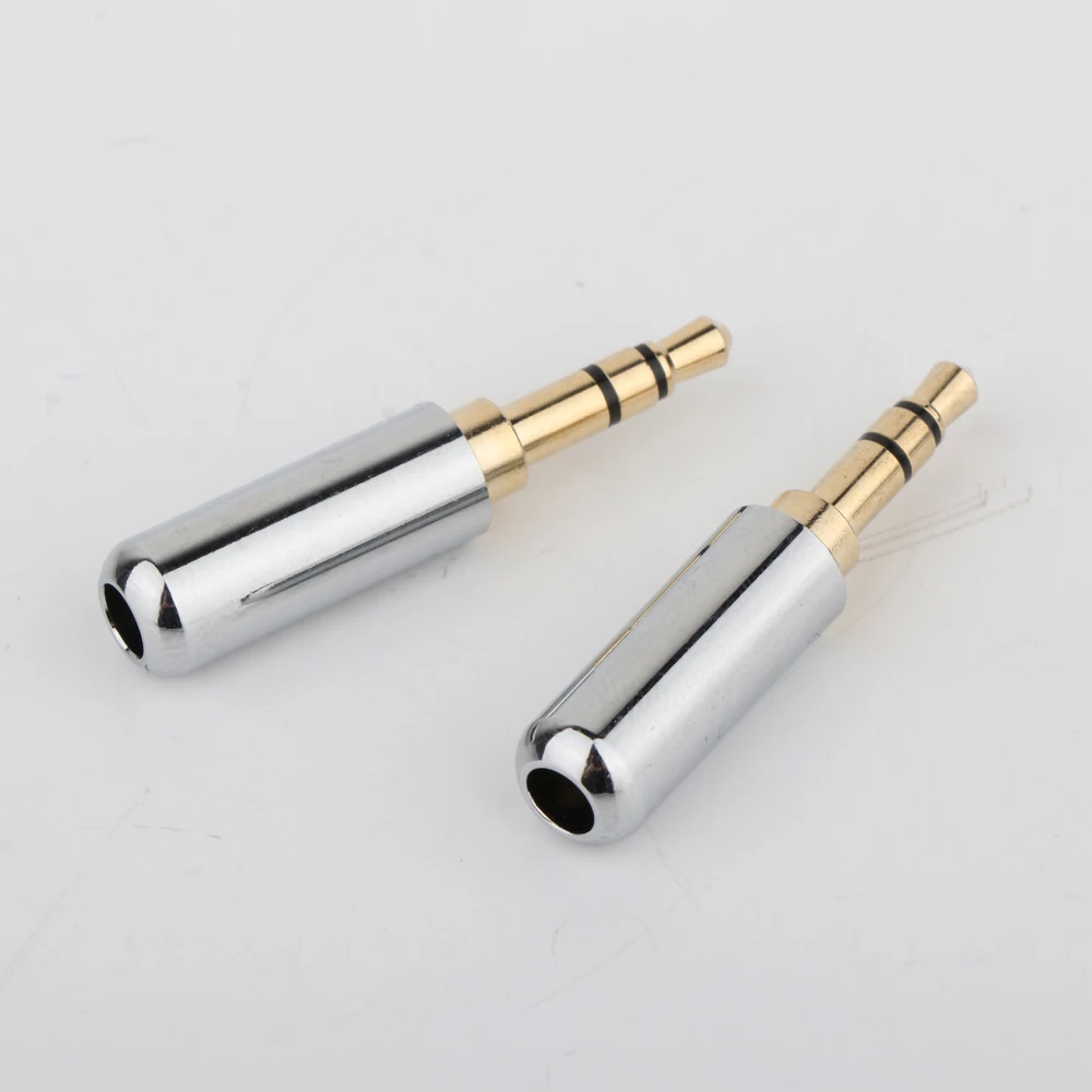 6 قطعة 3.5 مللي متر التوصيل الصوت وصلة مرفاع 3 القطب مطلية بالذهب المعادن سماعة محول لحام DIY بها بنفسك سماعة ستيريو سماعة