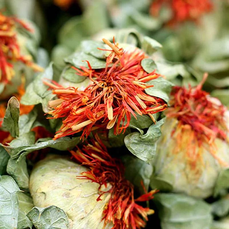 New natural Carthamus tinctorius dried Flower heads wedding flower centerpieces Dry flower Preserved Flower 2PCS/bag