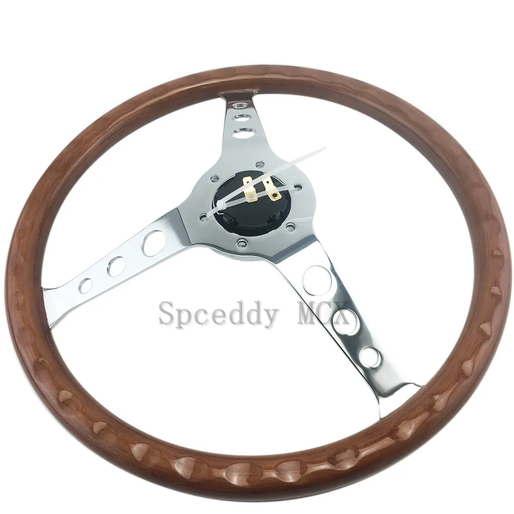 Spceddy Car Steering Wheel 2021 New style 15Inch 380mm Steering Wheel Universal Car Race Sport-Steering Wheels Classic Wooden