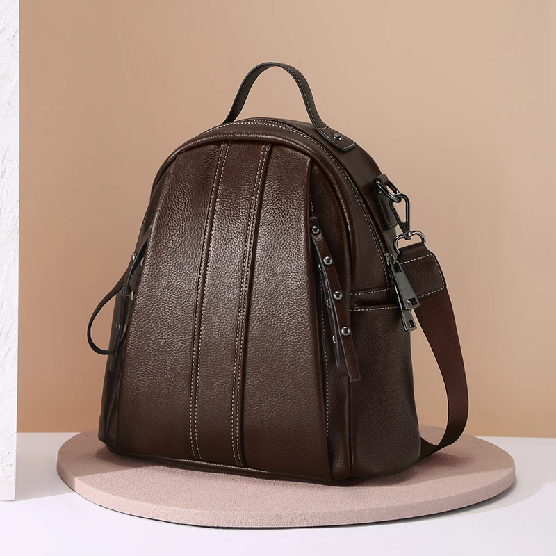 

Women Bagpack 2021 New Korean Fashion Versatile Soft Leather Large Capacity Women's Bag One Shoulder Anti Theft Backpack