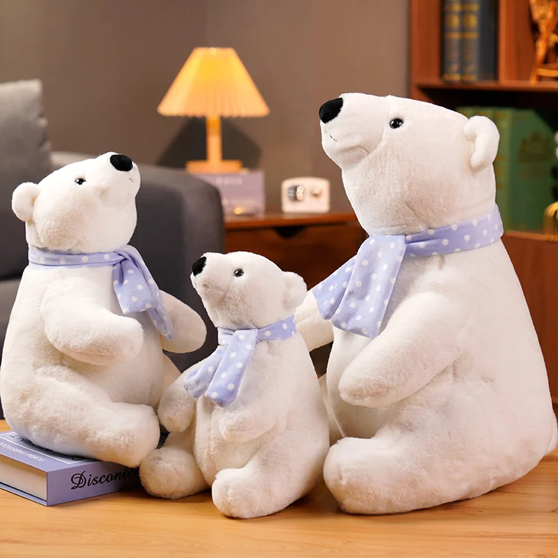 Kawaii Polar Bear Plush Toys For Children Soft Stuffed Animal Doll Soft Toys Lovely Girl Toys Christmas Gift Kawaii Home Decor