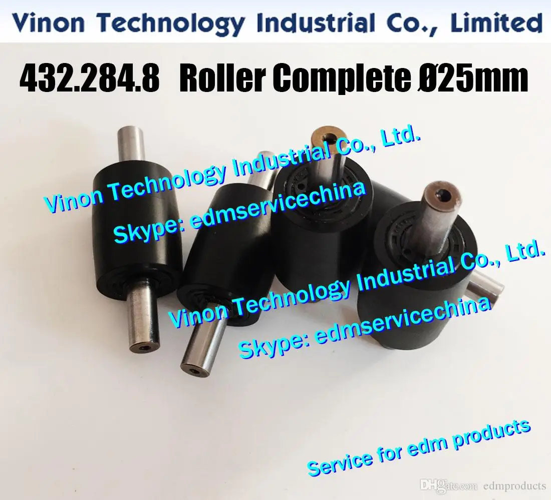 Agie 432.284.8 Roller complete for wire capture Ø25mm for Agie AC150-AC370HSS 432.284, 4322848, A529 Roller wire receptable