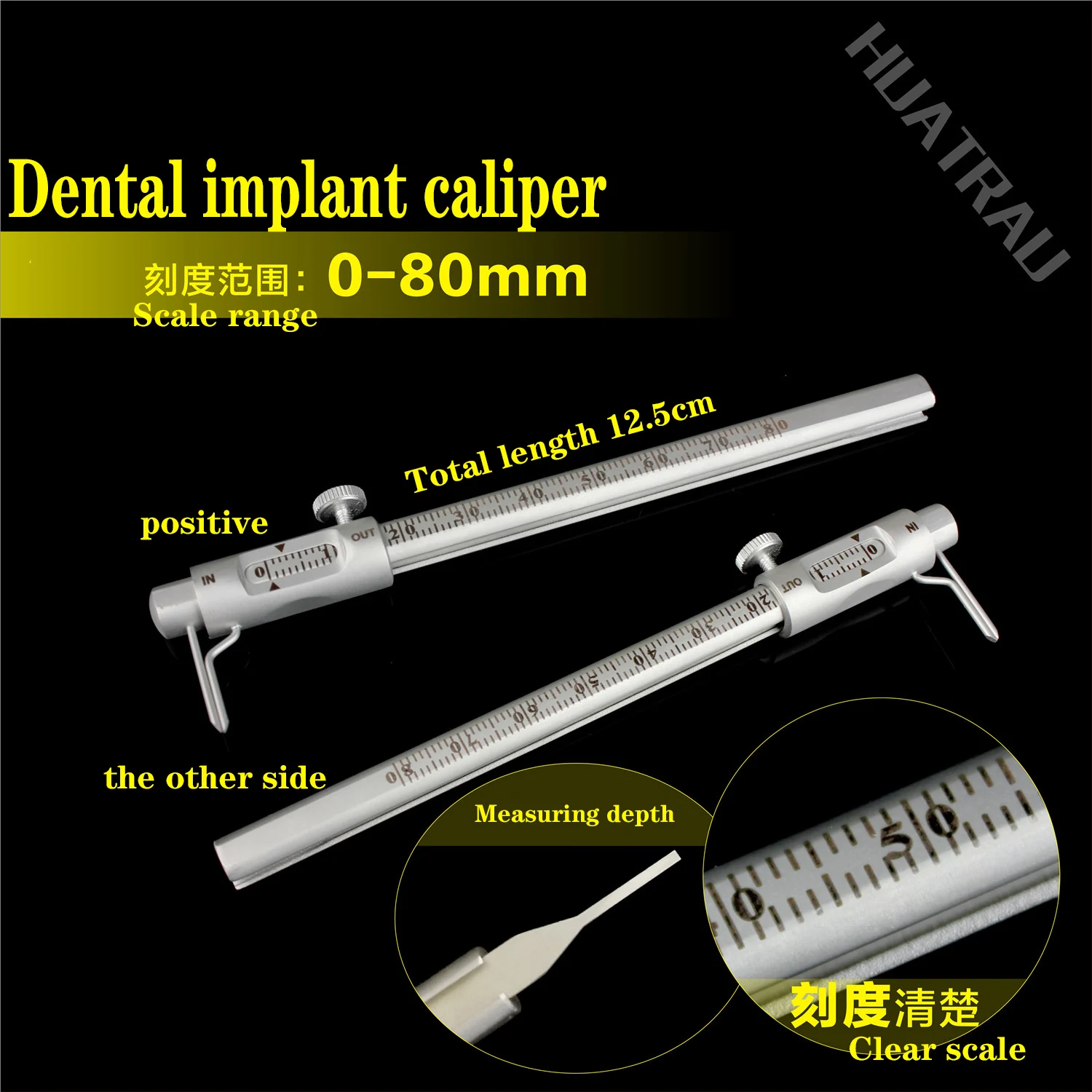 

Medical dental measuring ruler dental implant caliper bone ridge inlay caliper measuring ruler eye carving ruler