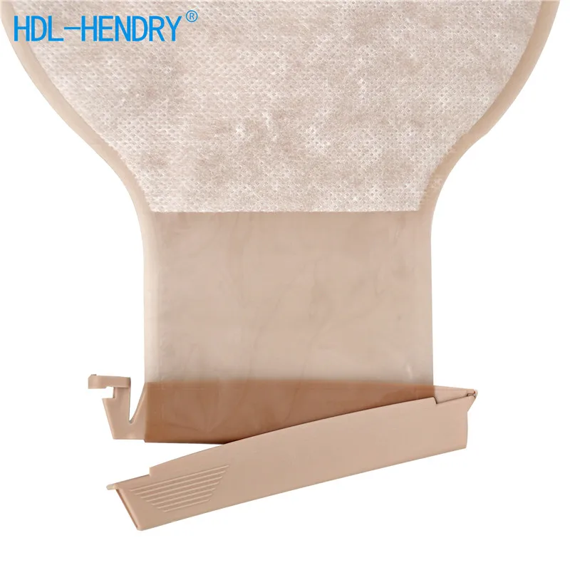 10 Pcs Ostomy Bags Drainable Colostomy Bags Double Layers Adhesive Anti-leak Stoma Pouch Bag with Clips Closure Size 30*14cm