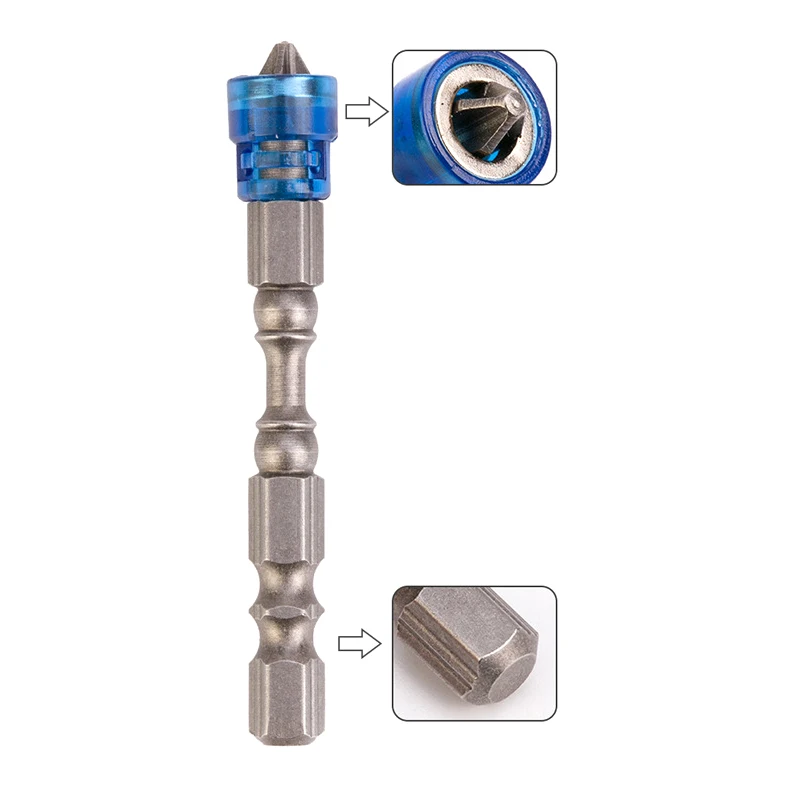 5Pcs/set 65mm Magnetic Drill Screwdriver Bits 1/4 Inch Hex Shank S2 Steel Cross Head Electric Screwdriver Kit Power Tools Set AA