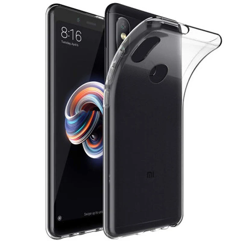 Transparent Silicon Back Cover Case for Xiaomi Redmi Note 5/5 Pro Prime 360 Soft TPU Phone Housing Note5 5Pro Note5Pro Clear Gel