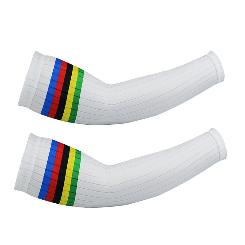 Aero Bike Arm Cover Cuff Cycling Sleeves UV Stripe Running SunscreenSun Bicycle Sleeves Leg Sport Cycling Outdoor Arm Warmer