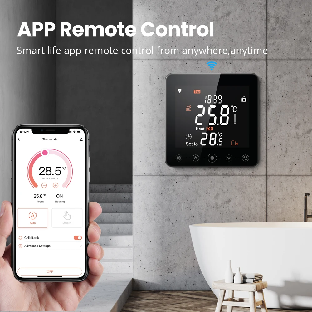 AVATTO-controlador de temperatura del termostato WiFi, termostato inteligente Tuya, calefacción de agua/eléctrica, funciona con Alexa y Google Home