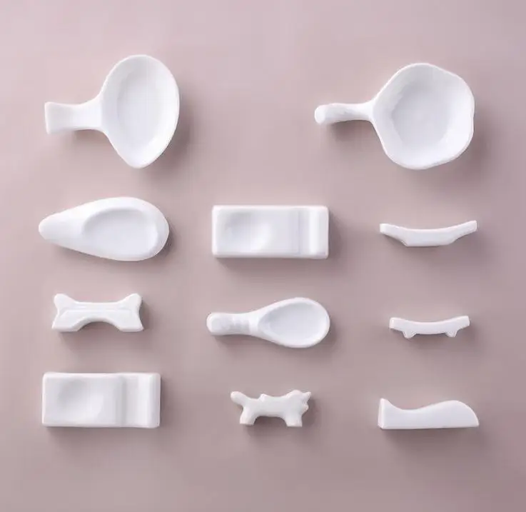 Creative White Ceramic Chopstick Rack, Spoon Holder, Sauce Dish Wholesale