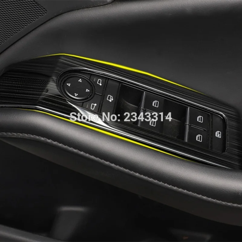 

For Right Hand Drive Vehicle For Mazda 3 2019 2020 Car Armrest Window Switch Lift Cover Trims Auto Styling Accessories 7pcs