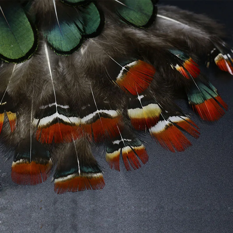 Hot 1set natural Lady Amherst\'s pheasant feathers assorted LADY AMHERST tippets &center tail feather fly tying feather materials