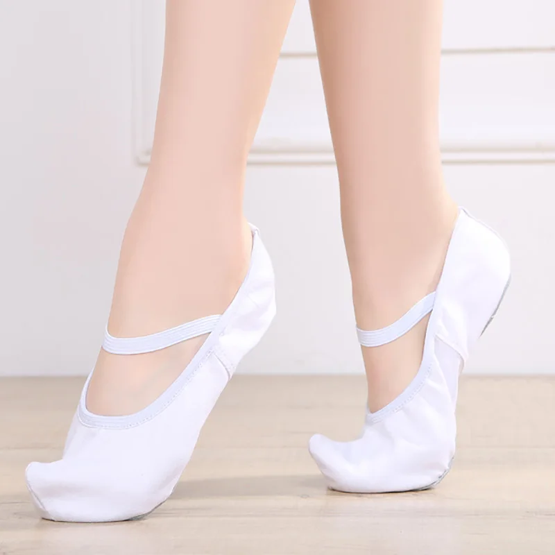 

USHINE Quality canvas Cowhide leather soles classical ballet dance indoor practice yoga Gogo Korean dance shoes woman man