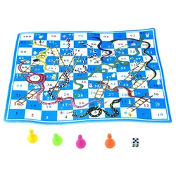 Board Game Snake Ladder Flight Chess Educational Kids Toys Parent-child Interactive Family Party Games Snakes Ladders Toys Gifts