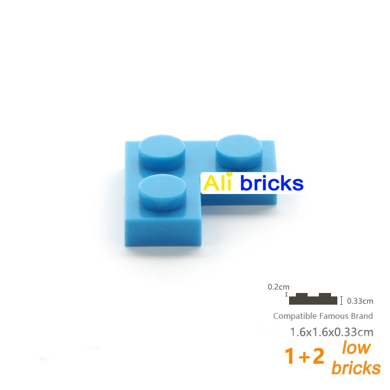 40pcs Bulk Accessories Parts Plate 2x2 Corner Idea Building Bricks 2420 DIY Classic Blocks MOC Educational Toys For Children