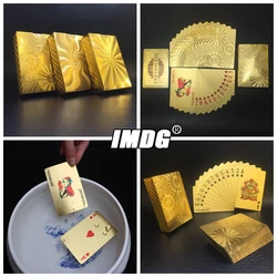 New Gold Linear Pattern Golden Playing Cards Waterproof PET/PVC Plastic Poker