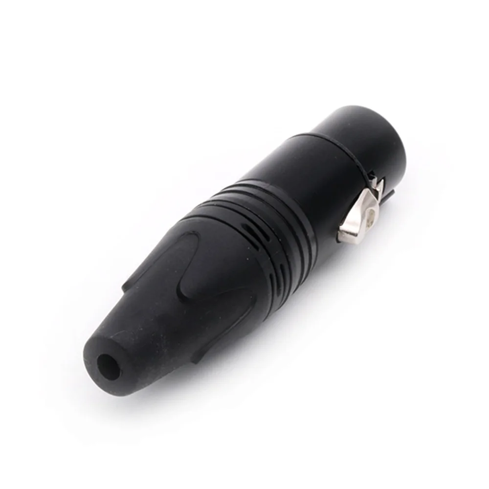 1PC XLR Cable Connector, 5Pins XLR Male Plug or Female Jack Adapter for Microphone/MIC, Zinc Alloy Case+Copper Contact